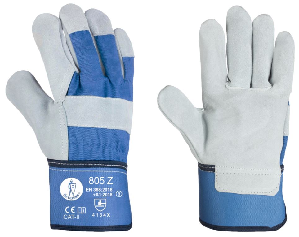 GUANTES CUERO Y LONA 805 Z