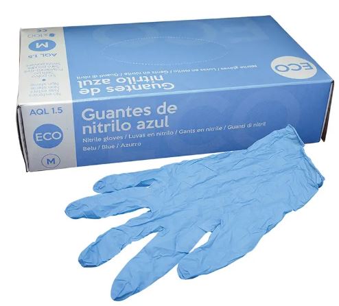 GUANTES DE NITRILO ECO - AZUL 427