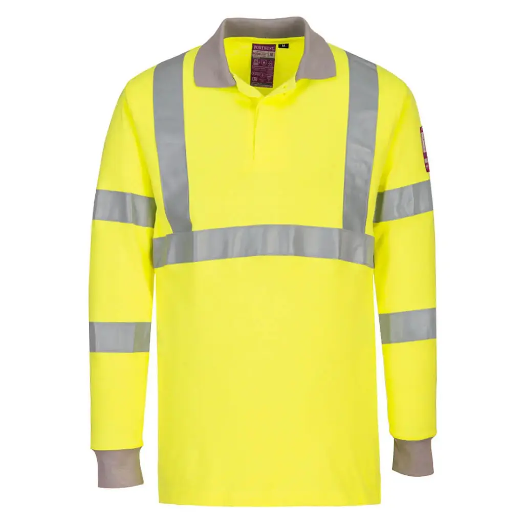 POLO M/L IGNÍFUGO,ANTIESTÁTICO,A.VISIBILIDAD FR77
