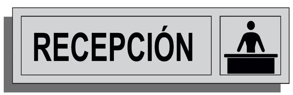 SEÑAL RECEPCIÓN 165X45 ALUMINIO REF. 008