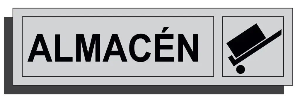 SEÑAL ALMACÉN 165X45 ALUMINIO REF. 026