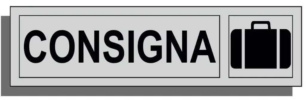 SEÑAL CONSIGNA 165X45 ALUMINIO REF. 035