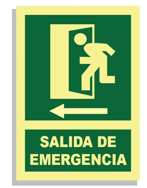 SEÑAL SALIDA DE EMERGENCIA IZQ. 297x210 PVC REF. 403