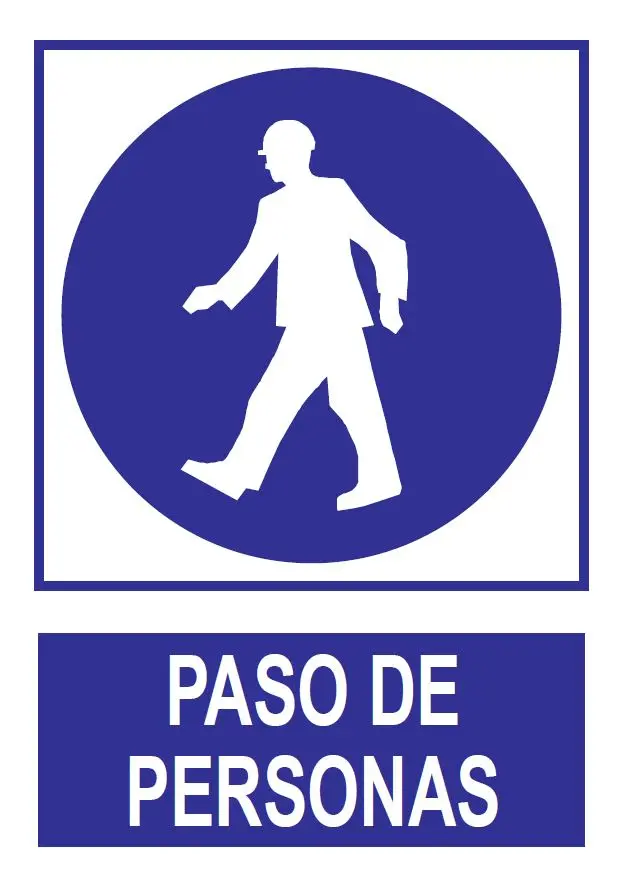 SEÑAL OBLI. PASO DE PERSONAS 297x210 PVC REF. 332