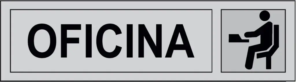 SEÑAL OFICINA 165X45 ALUMINIO REF. 016