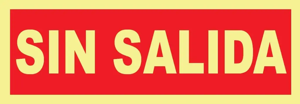 SEÑAL SIN SALIDA 297x105 PVC REF. 709