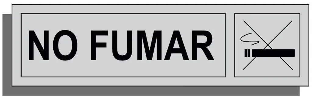 SEÑAL NO FUMAR 165X45 ALUMINIO REF. 029