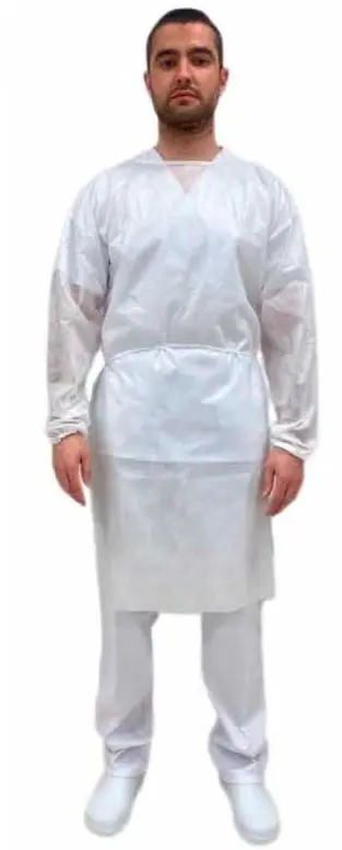 BATA DESECHABLE CON REVESTIMIENTO IMPERMEABLE - ADVERSIA