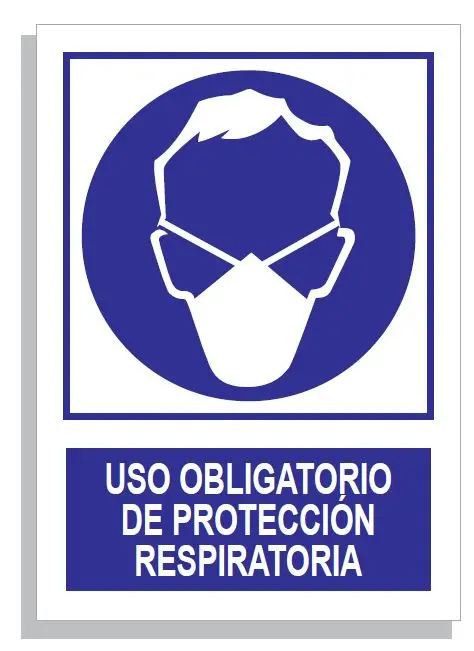 SEÑAL USO OBLI.PROTECCIÓN RESPIRATORIA 297x210 PVC REF. 306
