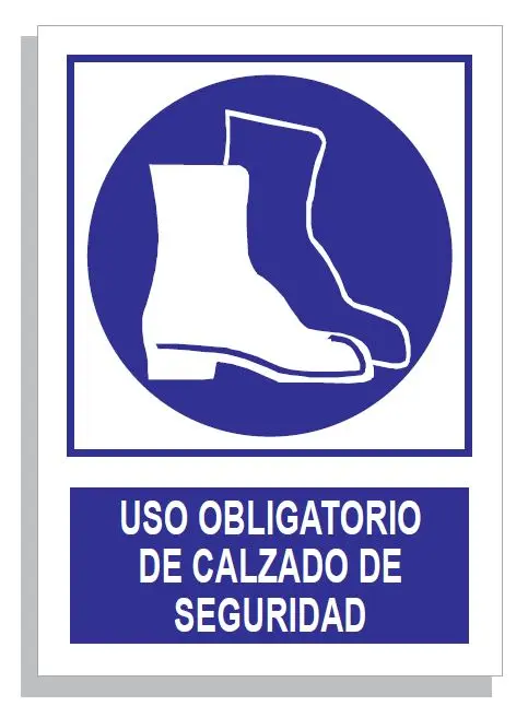 SEÑAL USO OBLI.DE CALZADO DE SEGURIDAD 297x210 PVC REF. 315