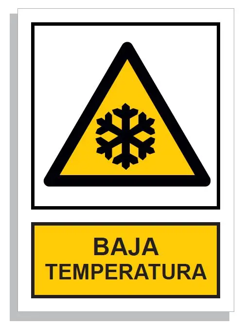 SEÑAL PELIGRO BAJA TEMPERATURA 297x210 PVC REF. 931