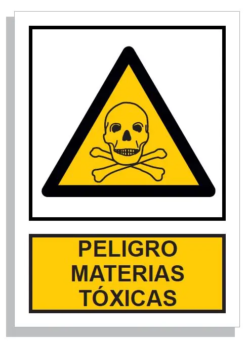 SEÑAL PELIGRO MATERIAS TÓXICAS 297x210 PVC REF.968