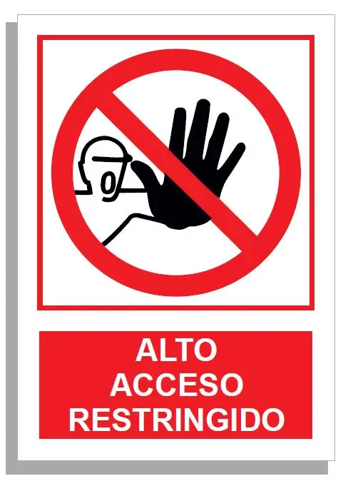 SEÑAL ACCESO RESTRINGIDO PVC 297x210 REF. 214