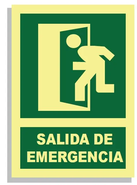 SEÑAL SALIDA DE EMERGENCIA (PUERTA IZQUIERDA) 297x210 PVC REF.401 