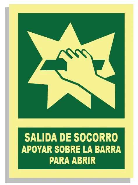 SEÑAL SALIDA DE SOCORRO 297x210 PVC REF. 431