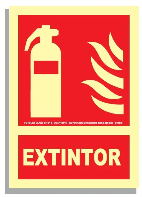 SEÑAL EXTINTOR 297x210 PVC REF.501