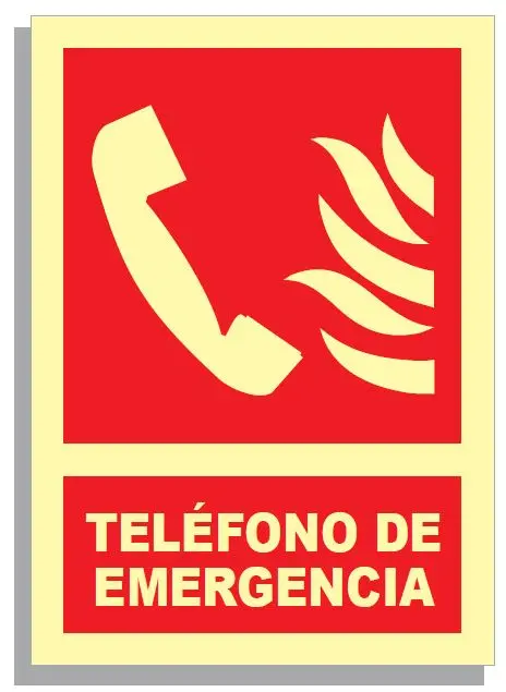 SEÑAL TELÉFONO DE EMERGENCIA 297x210 PVC REF. 539