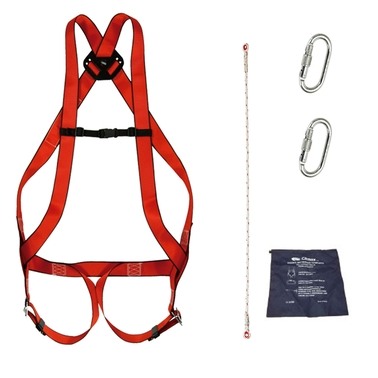 KIT ARNÉS 10BASIC+CUERDA 1,5M+2 MOSQUETONES