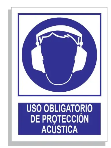 [15001-004] SEÑAL USO OBLIG.DE PROTECCIÓN ACÚSTICA 297x210 PVC REF. 307