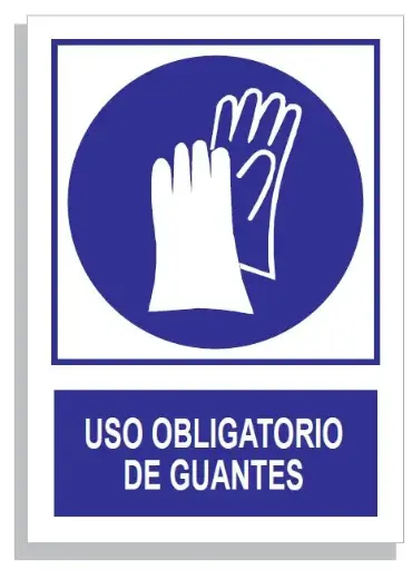 [15001-005] SEÑAL USO OBLIG.DE GUANTES 297x210 PVC REF. 313