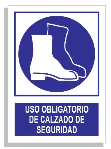 [15001-007] SEÑAL USO OBLI.DE CALZADO DE SEGURIDAD 297x210 PVC REF. 315