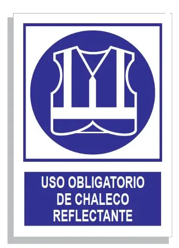 [15001-016] SEÑAL USO OBLIG.CHALECO REFLECTANTE 297X210 PVC REF. 329