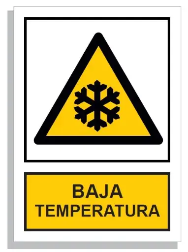 [15002-004] SEÑAL PELIGRO BAJA TEMPERATURA 297x210 PVC REF. 931