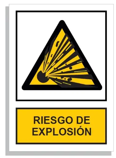 [15002-005] SEÑAL RIESGO DE EXPLOSIÓN 297X210 PVC REF. 977