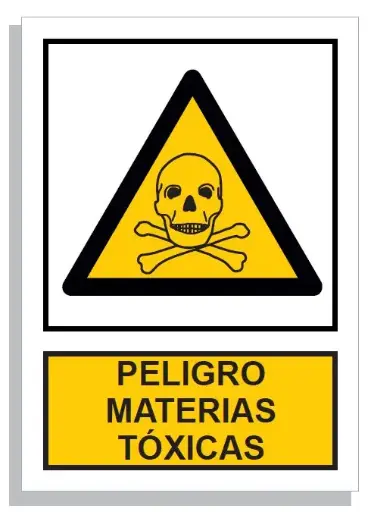 [15002-008] SEÑAL PELIGRO MATERIAS TÓXICAS 297x210 PVC REF.968