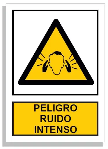 [15002-011] SEÑAL PELIGRO RUÍDO INTENSO 297x210 PVC REF. 925