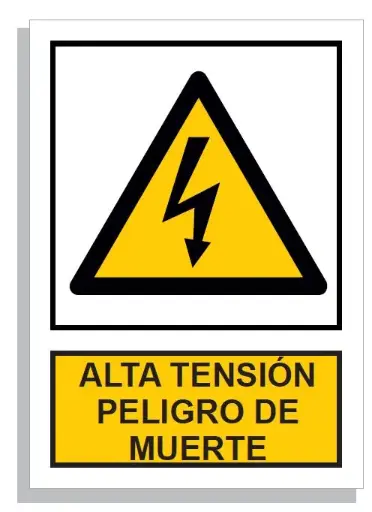 [15002-013] ALTA TENSION PELIGRO DE MUERTE 297x210 PVC REF. 903