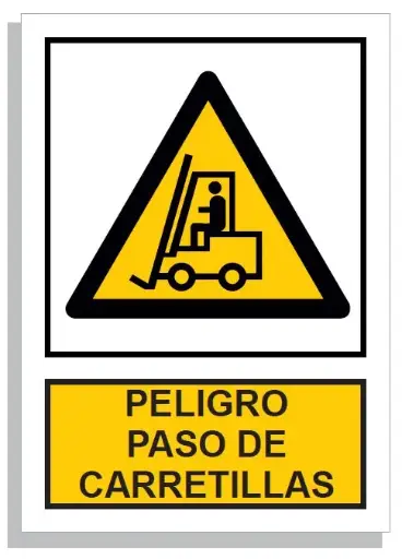 [15002-014] SEÑAL PELIGRO PASO CARRETILLAS 297x210 PVC REF. 956