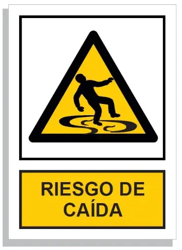 [15002-016] SEÑAL PELIGRO RIESGO DE CAIDA 297X210 PVC REF. 940