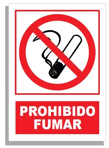 [15003-006] SEÑAL DE PROHIBIDO FUMAR 297x210 PVC REF. 201