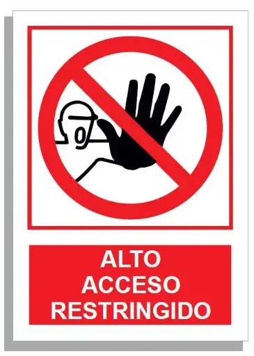 [15003-014] SEÑAL ACCESO RESTRINGIDO PVC 297x210 REF. 214
