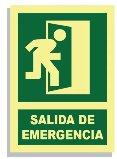 [15004-002] SEÑAL SALIDA DE EMERGENCIA (PUERTA DERECHA) 297x210 PVC REF. 402