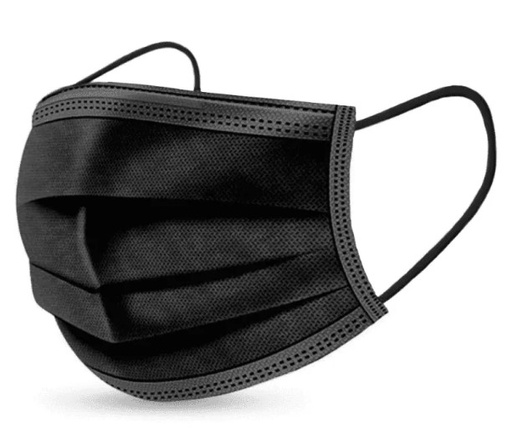 [4005-002] MASCARILLA QUIRURGUICA NEGRO 4687 - 50U
