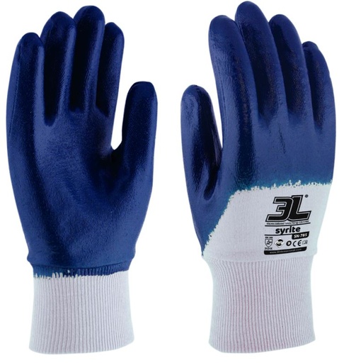 GUANTES DE NITRILO AZUL CON DORSO FRESCO SYRITE