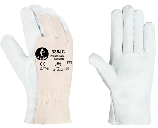 [5002-005] GUANTES PIEL FLOR CABRA 335JC (SIN PUÑO)