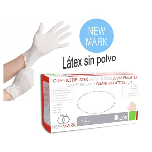 GUANTES DE LÁTEX SIN POLVO