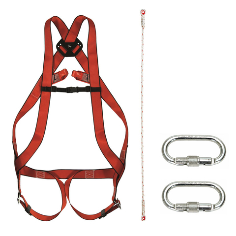 [7001-003] KIT ARNÉS ANTICAÍDAS 10 BASIC PLUS+CUERDA 1,5M+2 MOSQUETONES