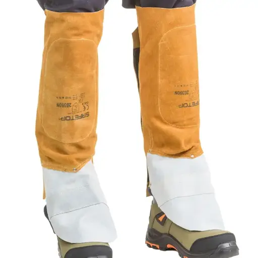 [8003-009] POLAINAS DE CUERO BEST CON ESPINILLERAS 20390