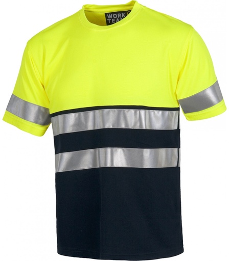 [9001-038] CAMISETA A.V MANGA CORTA BICOLOR C3941