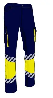 PANTALON AV C/BANDAS SEGMENTADAS CON FORRO TRASGO-S PLUS