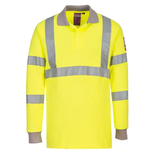 [9009-008] POLO M/L IGNÍFUGO ANTIESTÁTICO A.VISIBILIDAD FR77