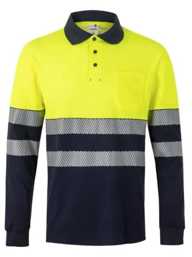 POLO BICOLOR M/L ALTA VISIBILIDAD - 305525 (BANDAS SEGMENTADAS)