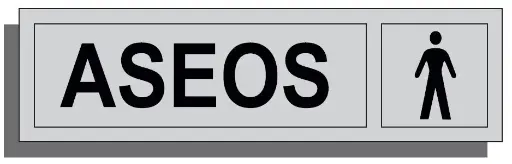 [15010-003] SEÑAL ASEOS (HOMBRE) 165X45 ALUMINIO REF. 006