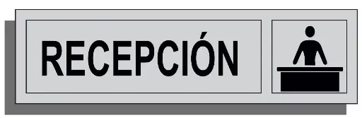 [15010-004] SEÑAL RECEPCIÓN 165X45 ALUMINIO REF. 008