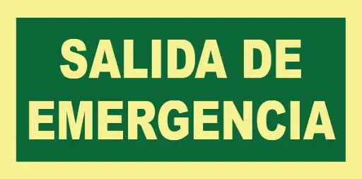 SEÑAL SALIDA DE EMERGENCIA 297x148 PVC REF. 715