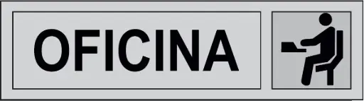 SEÑAL OFICINA 165X45 ALUMINIO REF. 016